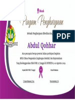 Penghargaan untuk Abdul Qohhar di SMA PGRI 27