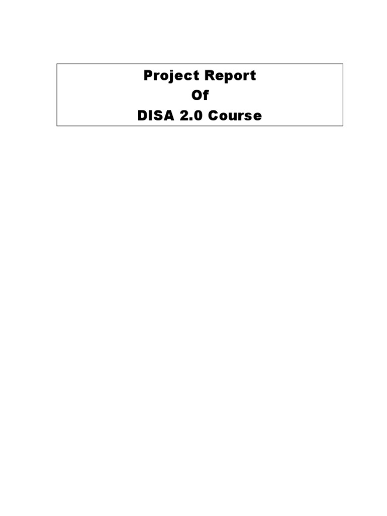 DISA 2.0 Course Project Report on IS Audit | PDF | Information Security ...