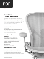 Aeron Chair Care and Maintenance: Materials