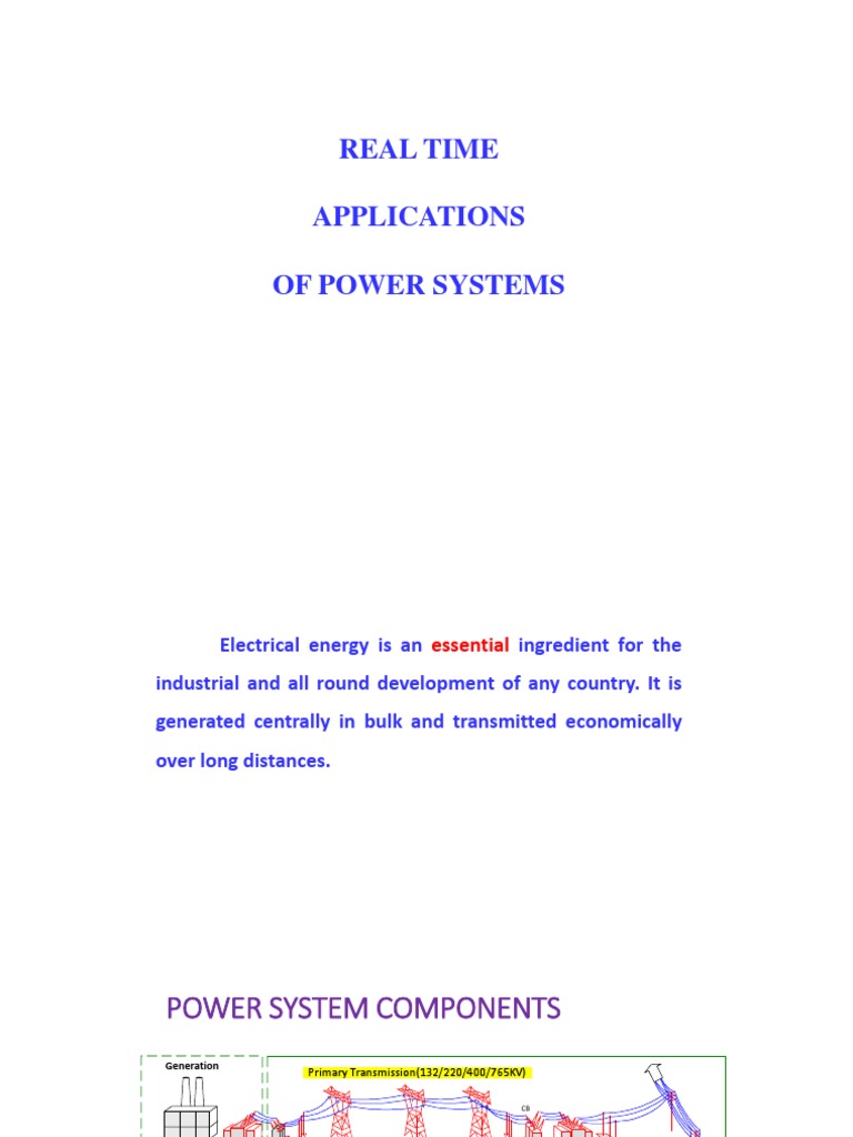 Real Time Applicatins Powersystems | PDF | Electric Power Distribution ...