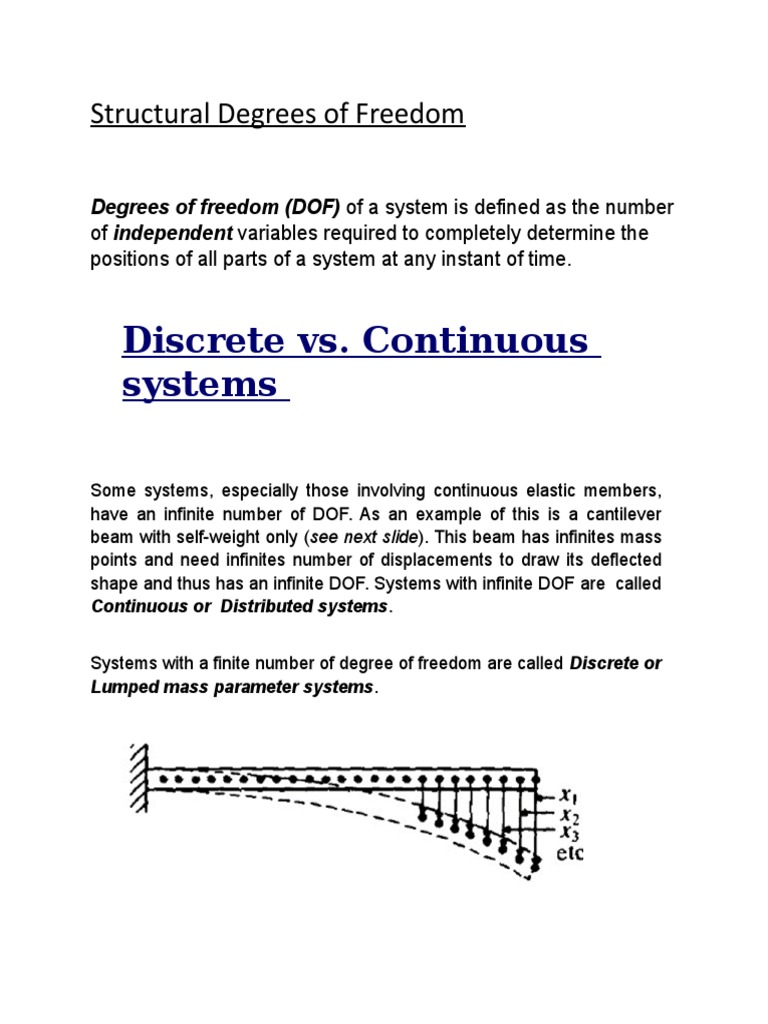 Understanding Degrees of Freedom in Structures | PDF | Oscillation | Force