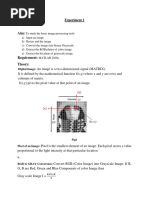 Experiment 1: Digital Image