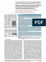 Effect of Crude Oil Pollution On Phytochemical and Anti Diabetic Potentials of Oxytenanthera Abyssinica Rhizomes in Normal and Alloxan Induced Diabetic Rats