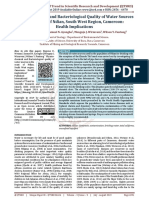 Physico Chemical and Bacteriological Quality of Water Sources in The Coast of Ndian, South West Region, Cameroon Health Implications