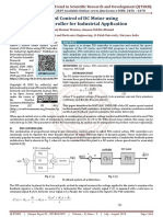 Speed Control of DC Motor Using PID Controller For Industrial Application