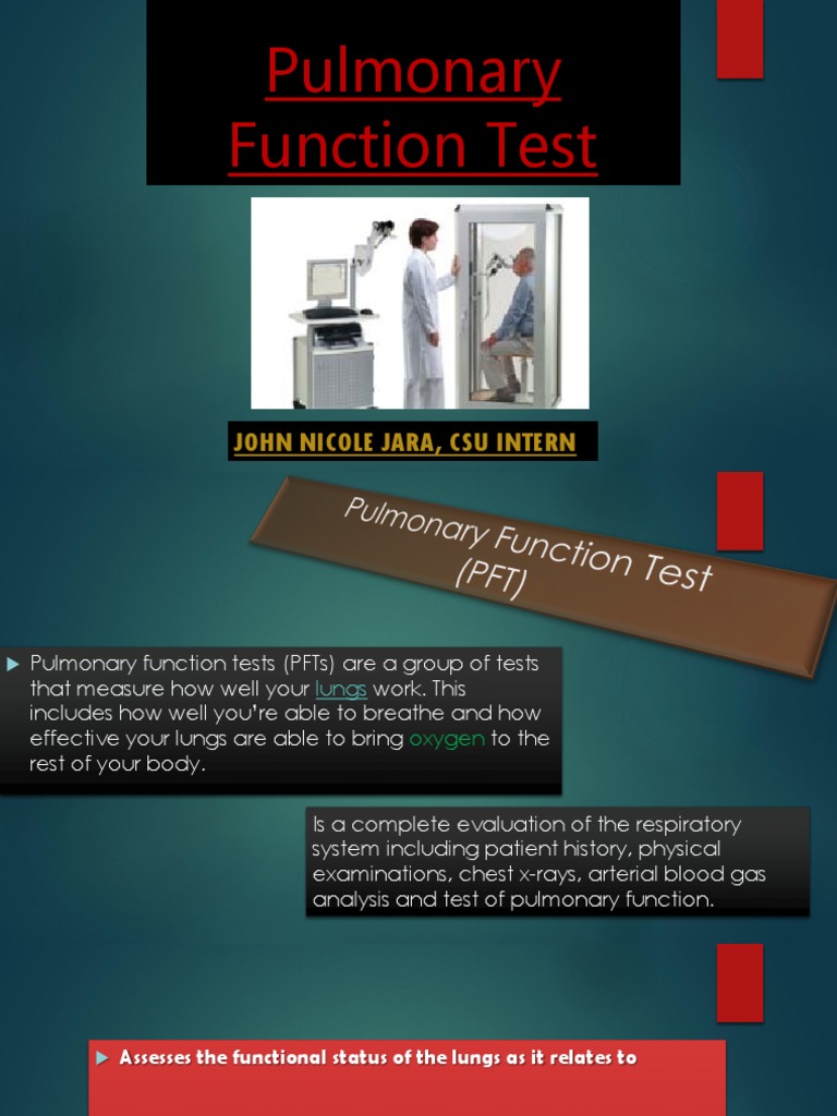 Pulmonary Function Test, JARA CSU | PDF | Exhalation | Lung
