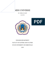 Miss Universe: English Department Faculty of Letter and Culture State University of Gorontalo 2019