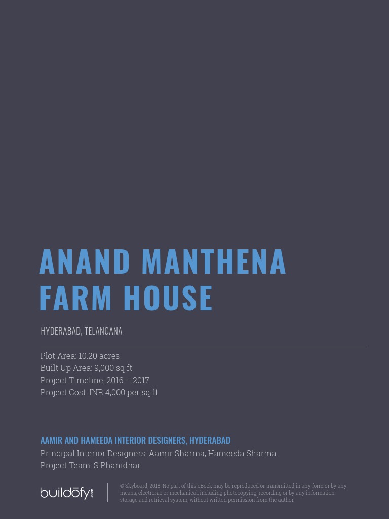 AANDH - Anand Manthena Farm House PDF | PDF | Courtyard | Interior Design