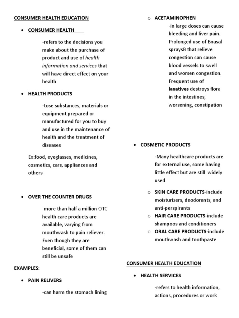 Understanding Consumer Health Education | PDF | Health Professional ...