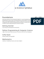 Data Science Syllabus: Foundations 40 - 100