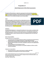 Preparation of SWMS, Site Assessment, WHSPRO-003CM