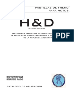 Catalogo Pastillas de Freno H&D MOTOS