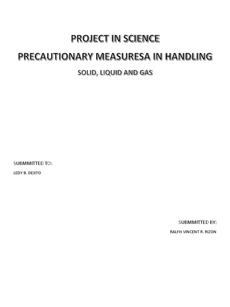 Project in Science | PDF