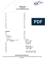 Jawaban Soal Tata Niaga TAHUN AKADEMIK 2008/2009 Matematika: Q - Q P - P Q - Q