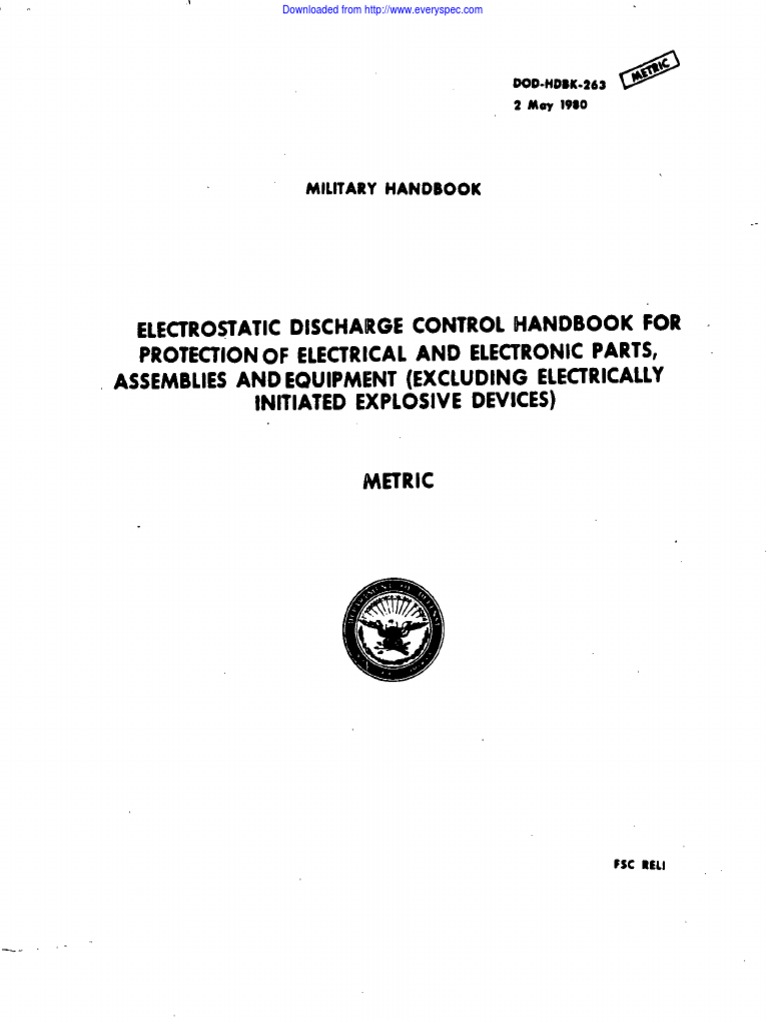 ESD Control Handbook for Electronics | PDF | Electrostatic Discharge ...