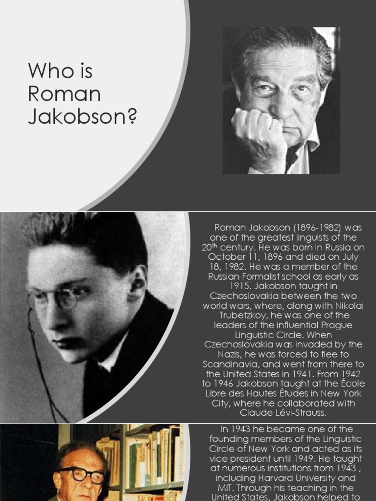 Roman Jakobson | PDF | Social Science | Language Arts