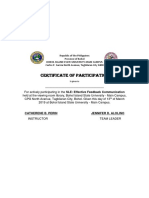 Certificate Participation