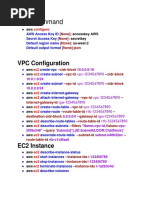 AWS Command: VPC Configuration