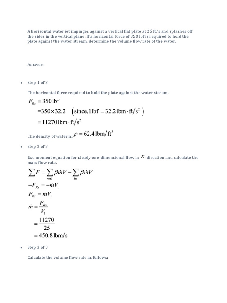 Contoh Soal Fluid Dynamics Momentum