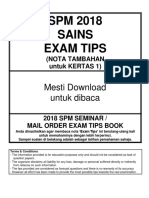 2018 SPM Nota Sains Kertas 1