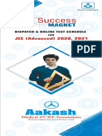 Dispatch Schedule Success Magnet JEE (Advanced) 2020-2021