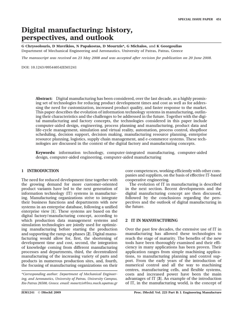 Digital Manufacturing: Trends and Future | PDF | Product Lifecycle ...
