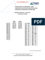 Gabarito definitivo PAES UEMA 2019 1a etapa línguas