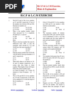 HCF LCM Exercise PDF