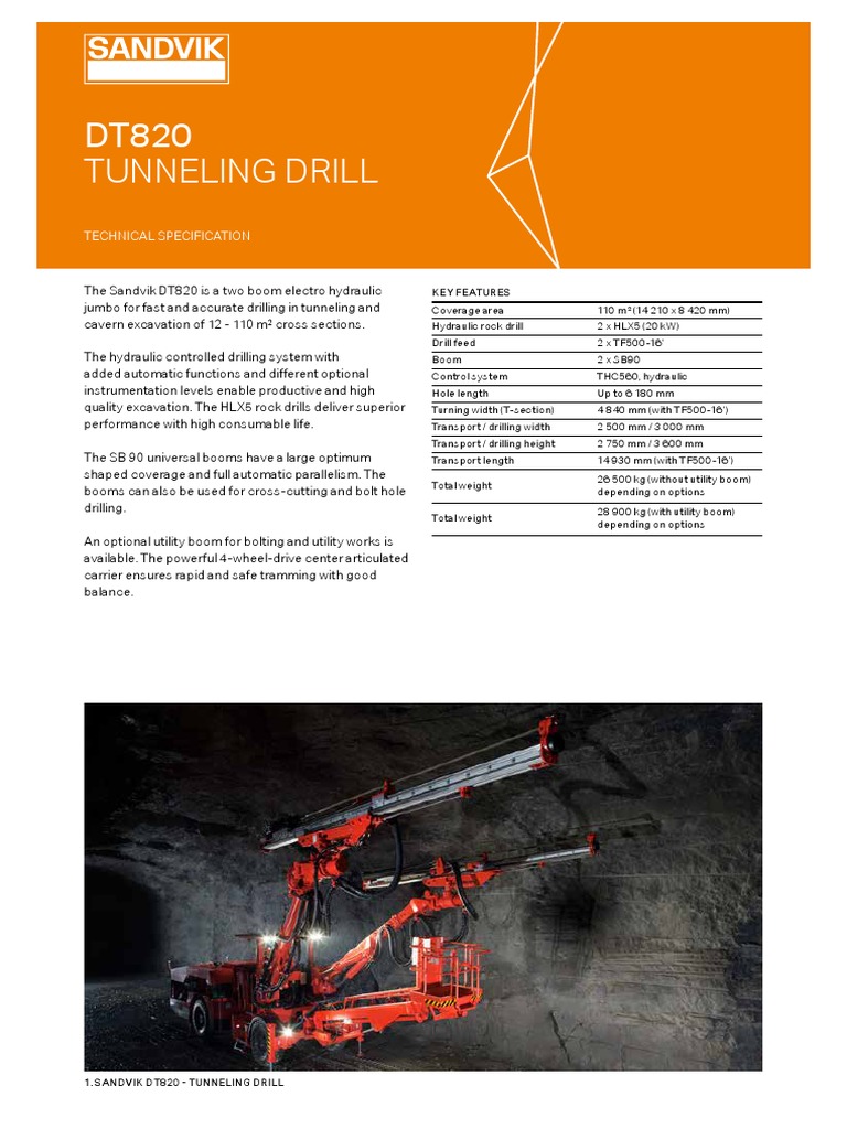 Sandvik DT820 Brake Drill
