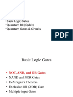 Agenda: - Basic Logic Gates - Quantum Bit (Qubit) - Quantum Gates & Circuits