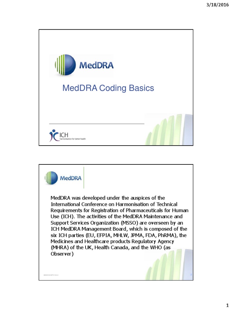 6275-1900 Meddra Coding Basics 0 | PDF | Health Care | Diseases And ...