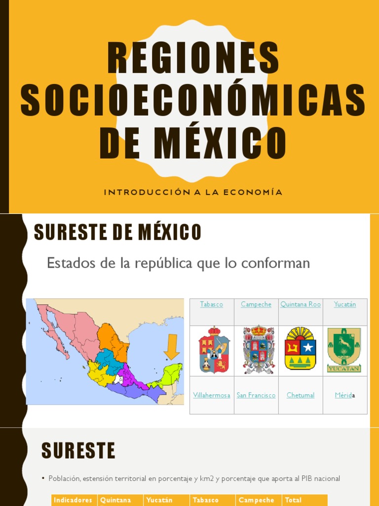 Regiones Socioeconómicas de México | PDF | Campeche | aduana