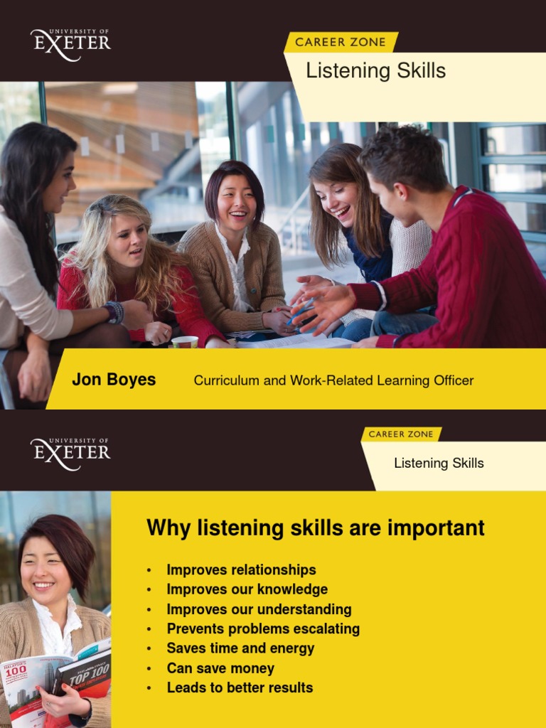 Effective Listening Skills Guide | PDF | Career & Growth