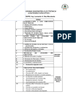 Contenido Circuitos I - Ing. Leonardo Díaz - Ing. Electrónica