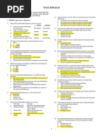 Tax Finals: Instruction: in Your Answer Sheet, Shade The Letter That