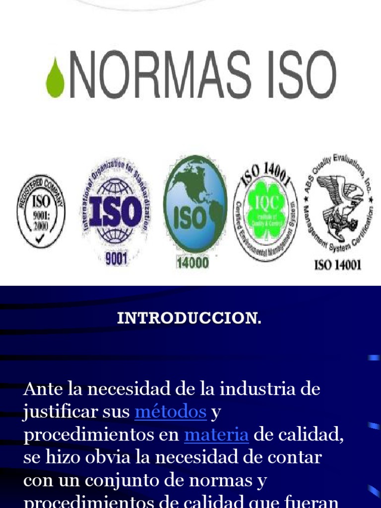 Normas ISO y su Impacto en Calidad | PDF | Organización internacional ...