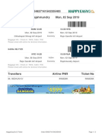 E-Ticket For Order 654827161542335403 Trip 1: Mumbai To Rajahmundry Mon, 02 Sep 2019