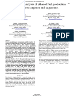 Comparative Analysis of Ethanol Fuel Production From Sweet Sorghum and Sugarcane