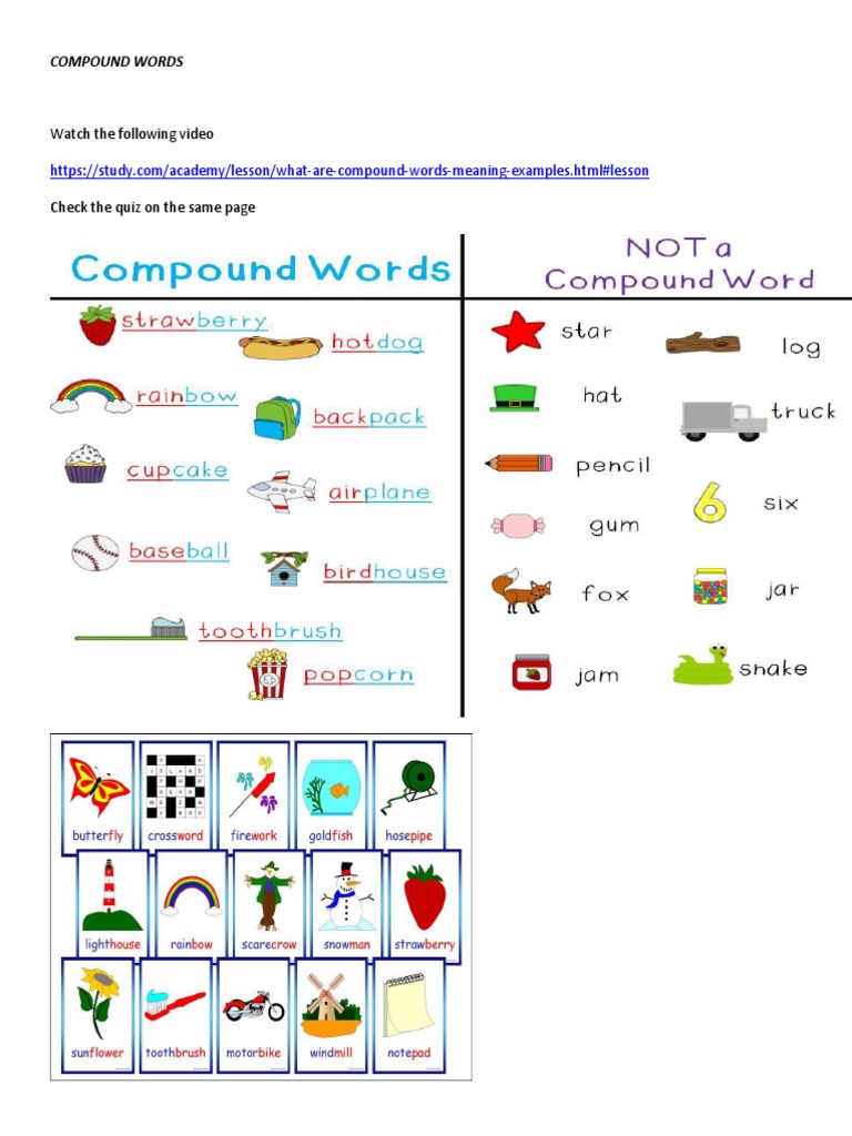 Understanding Compound Words and Cognates | PDF
