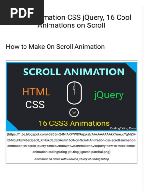 Scroll animation
