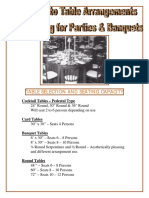 Banquet Style Table Seating Chart Free PDF