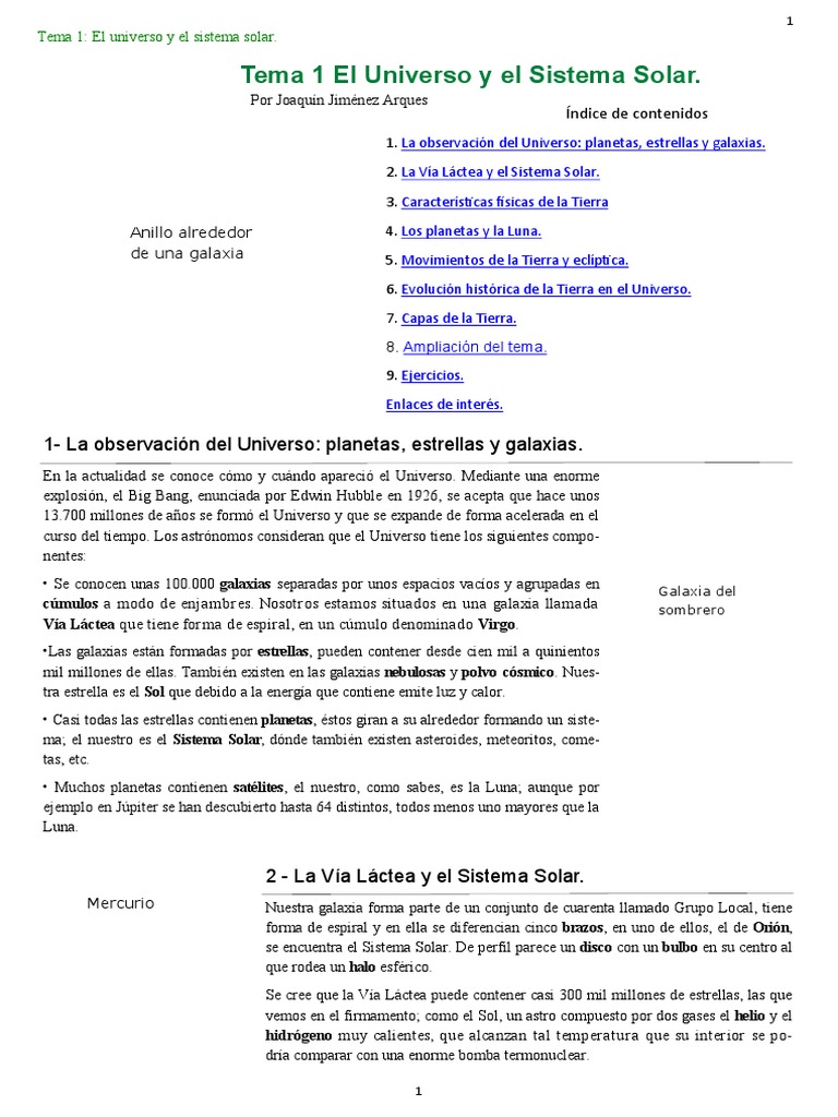 Explorando el Universo y el Sistema Solar | PDF | Luna | Tierra