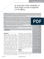 Intrarater and Interrater Reliability of Quantitative Thigh Muscle Magnetic Resonance Imaging