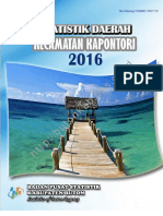 B. Statistik Daerah Kecamatan Kapontori 2016