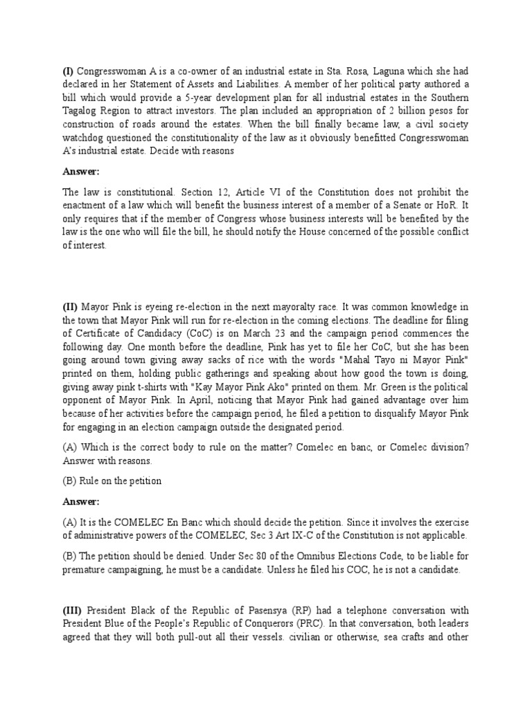 Analysis of Various Legal Issues and Cases Involving Public Officials
