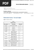 Hydrostatic System - Test and Adjust: Pruebas y Ajustes