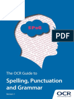 The Ocr Guide To Spelling Punctuation and Grammar Spag