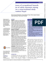 Awareness of Occupational Hazards and Use of Safety Measures Among Welders: A Cross-Sectional Study From Eastern Nepal