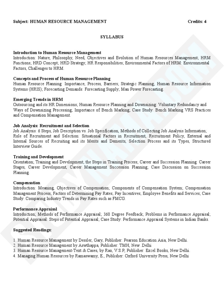 Human Resource Management PDF | PDF | Human Resource Management | Human ...