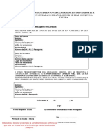 Modelo Consentimiento para Expedicion de Pasaporte - Autorizacion Pasaporte Menores - Ambos Padres - Rellenable - CG Caracas PDF